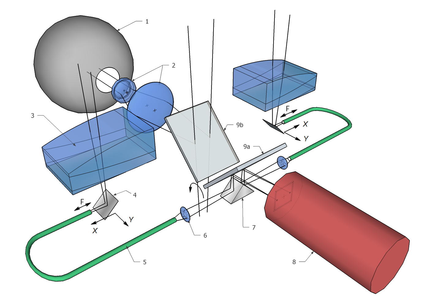 Optical scheme of the Adapter